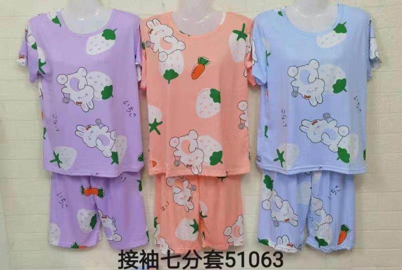 外贸爆款少女卡通印花双短套装家居服详情图3