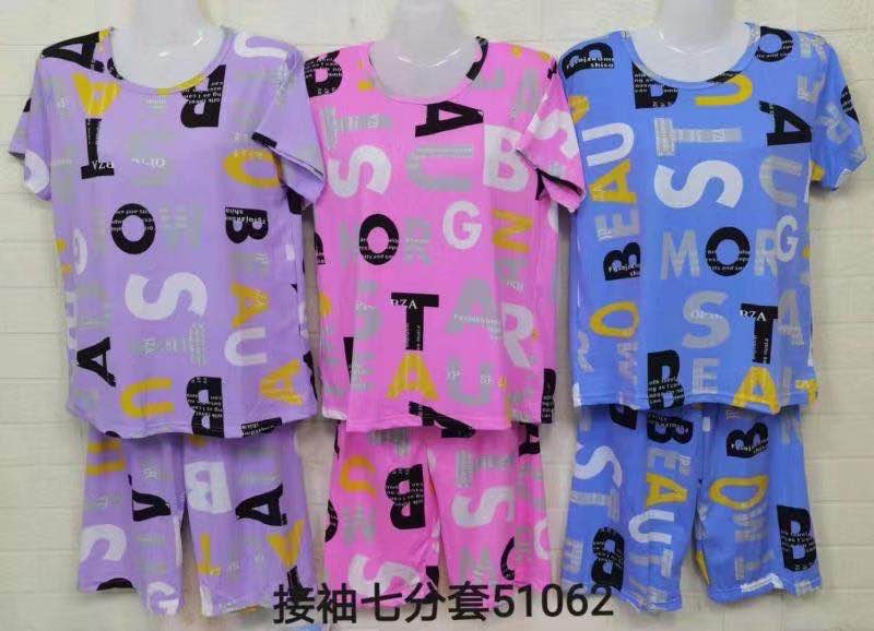 外贸爆款少女卡通印花双短套装家居服详情图5