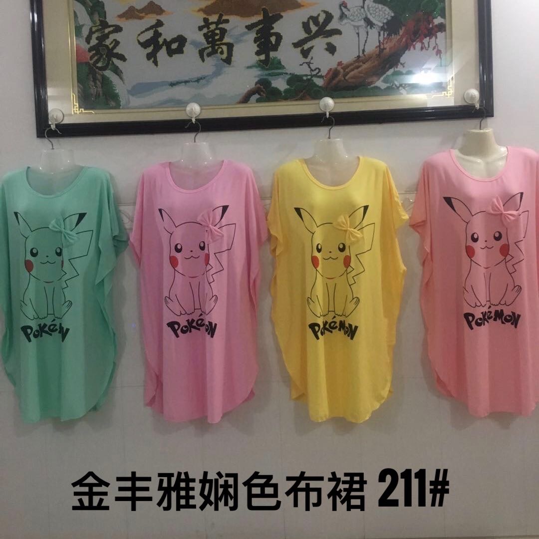 少女卡通印花加大群产品图