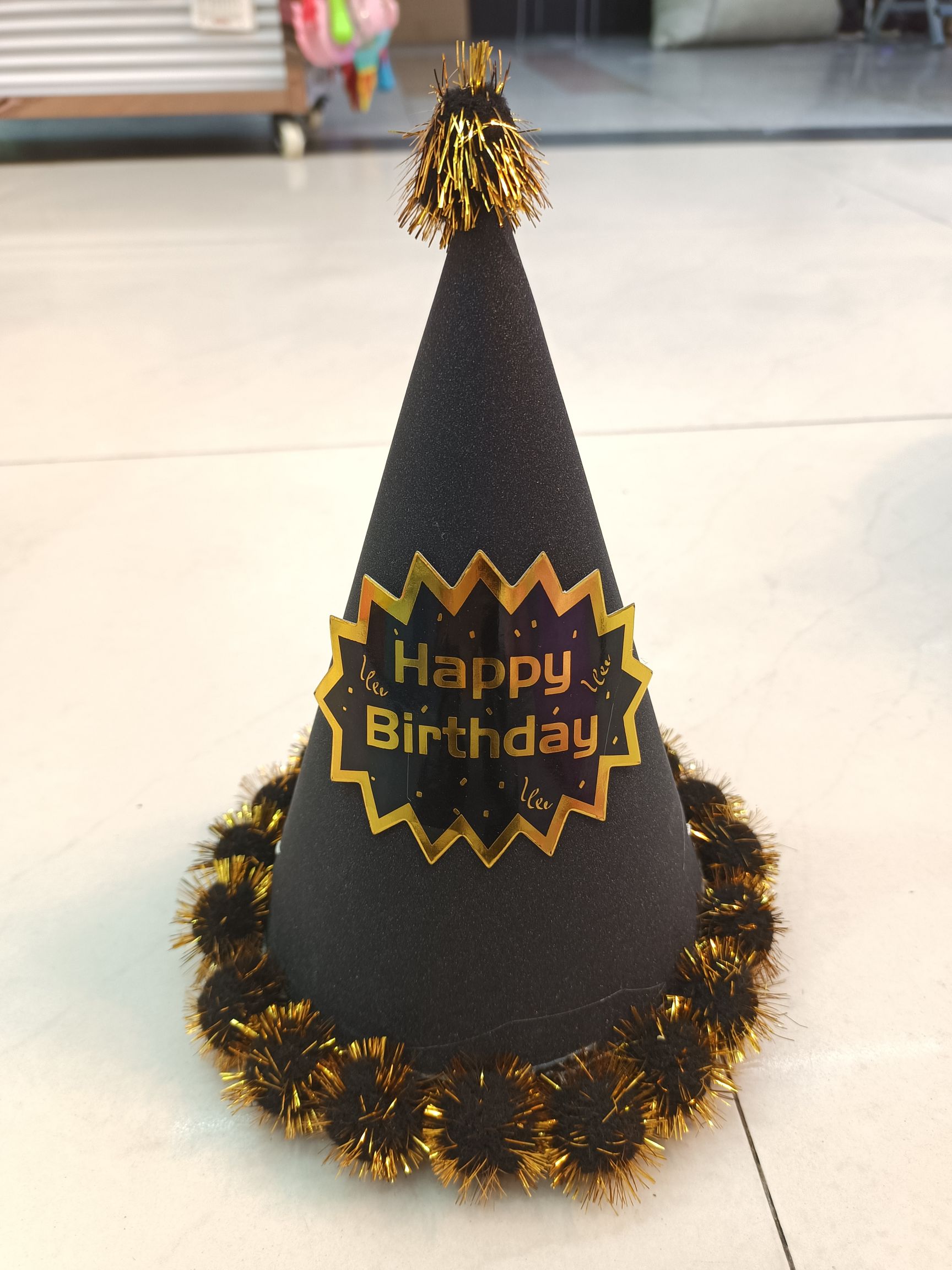 24cm gilded ball birthday party hat