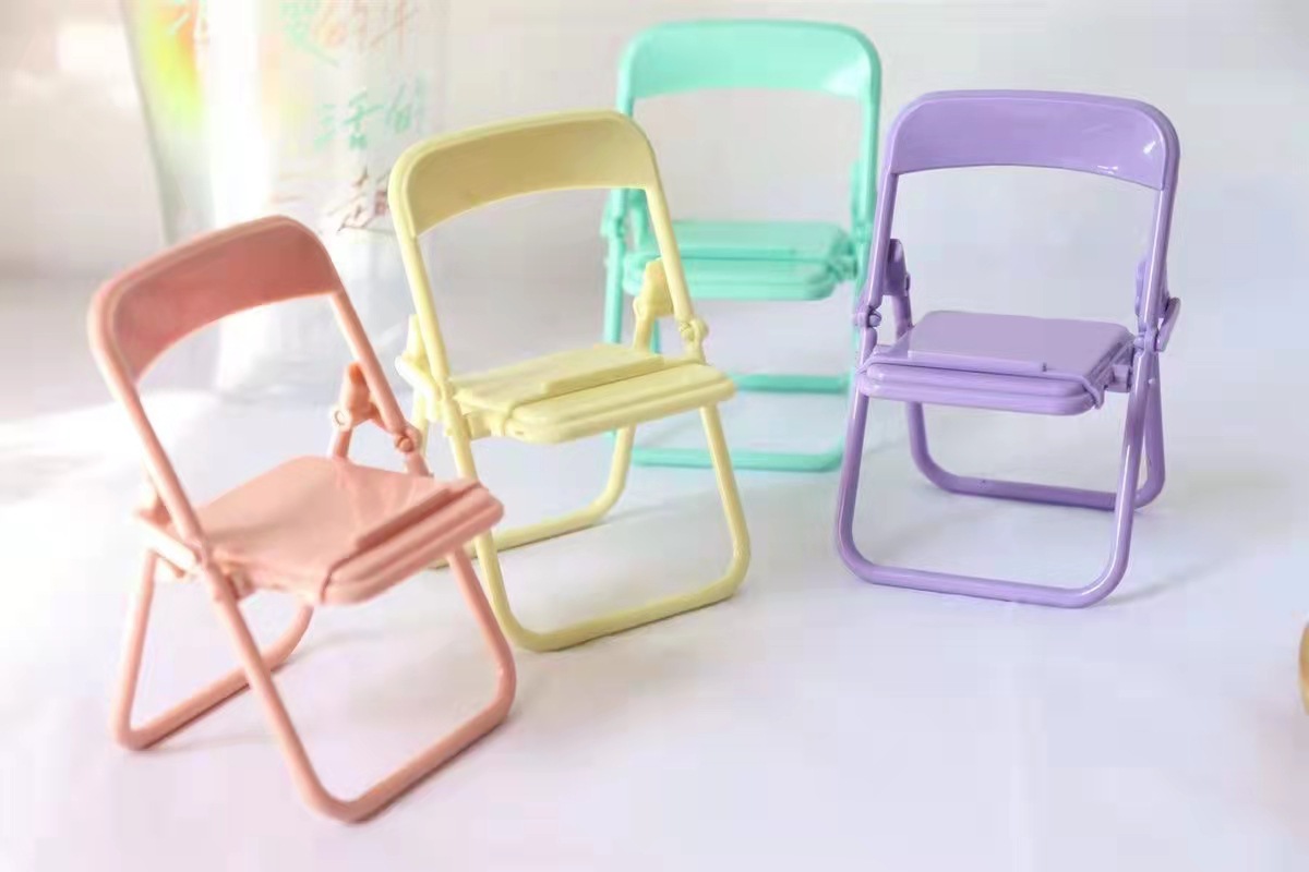 Desktop Chair Mobile Phone Stand Ins Desktop Chair Mobile Phone Stand Decoration Cute Decoration Macaron Color Lazy Stand undefined