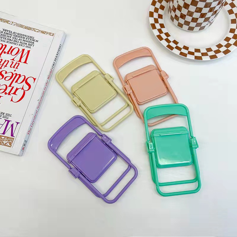Desktop Chair Mobile Phone Stand Ins Desktop Chair Mobile Phone Stand Decoration Cute Decoration Macaron Color Lazy Stand Item Picture