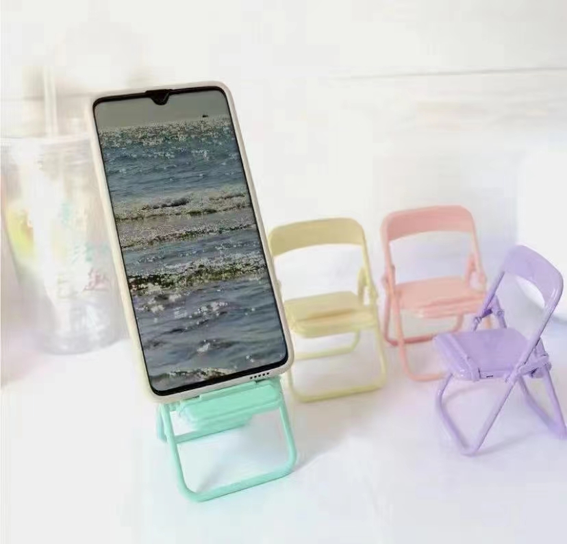 Desktop Chair Mobile Phone Stand Ins Desktop Chair Mobile Phone Stand Decoration Cute Decoration Macaron Color Lazy Stand undefined