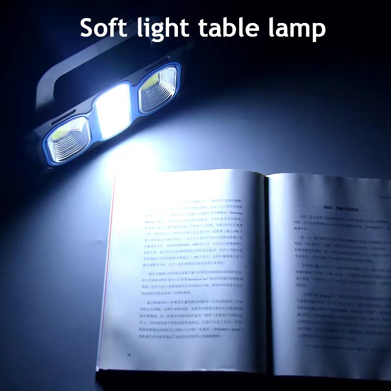 The new COB portable searchlight, solar USB charging camping light, portable work light with strong light pic 6