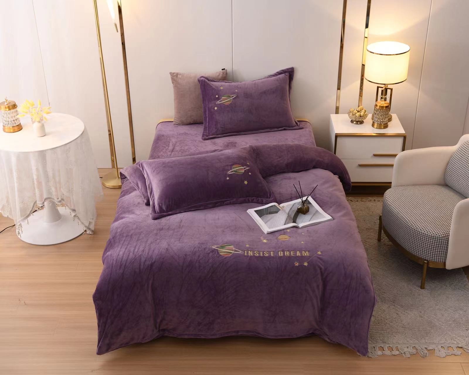 New Baby fleece warm four-piece set