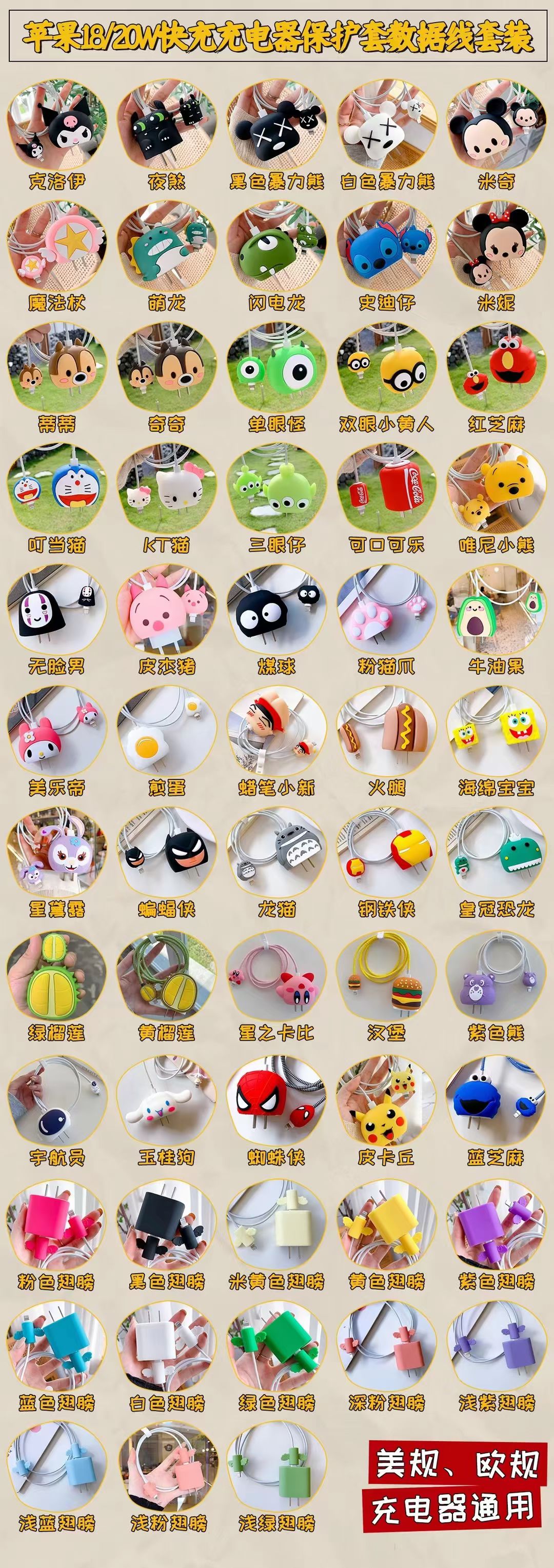 苹果快充充电器保护套数据线套装详情图8