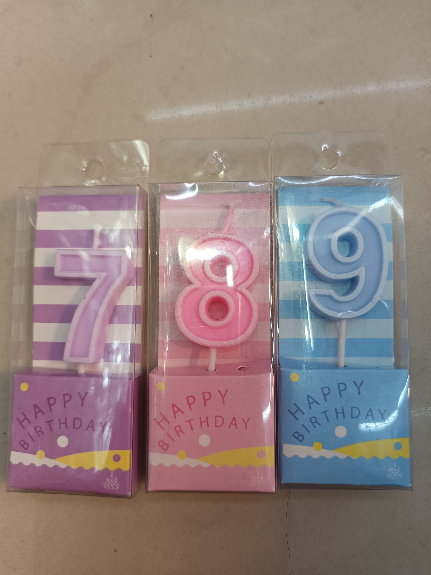 Birthday candles with numbers 0 to 9 detail image 1