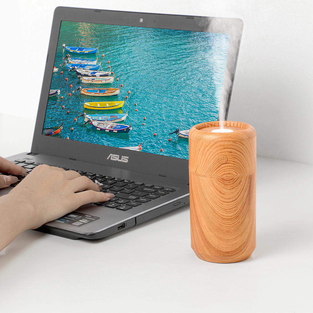 The wood grain humidifier is equipped with colorful lights Specification image