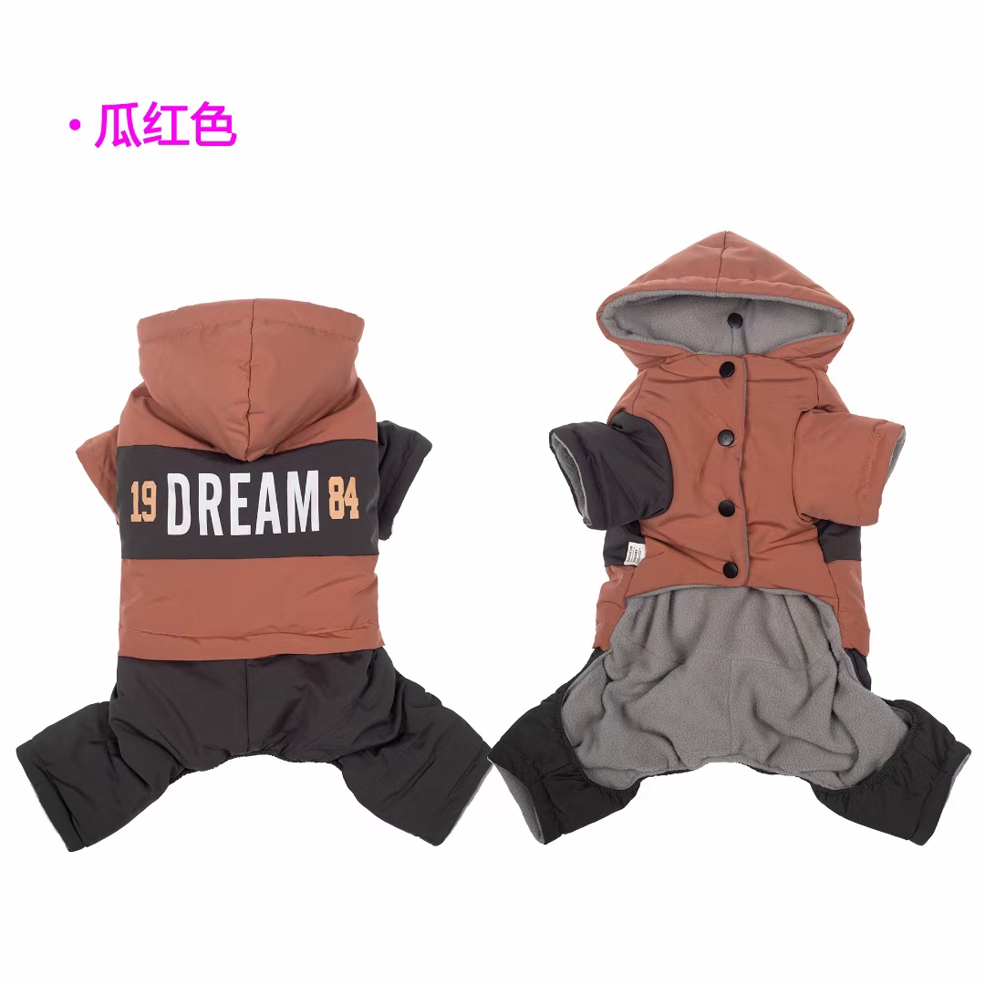 超保暖棉衣裤/超保暖棉窝窝/宠物冬季服饰白底实物图