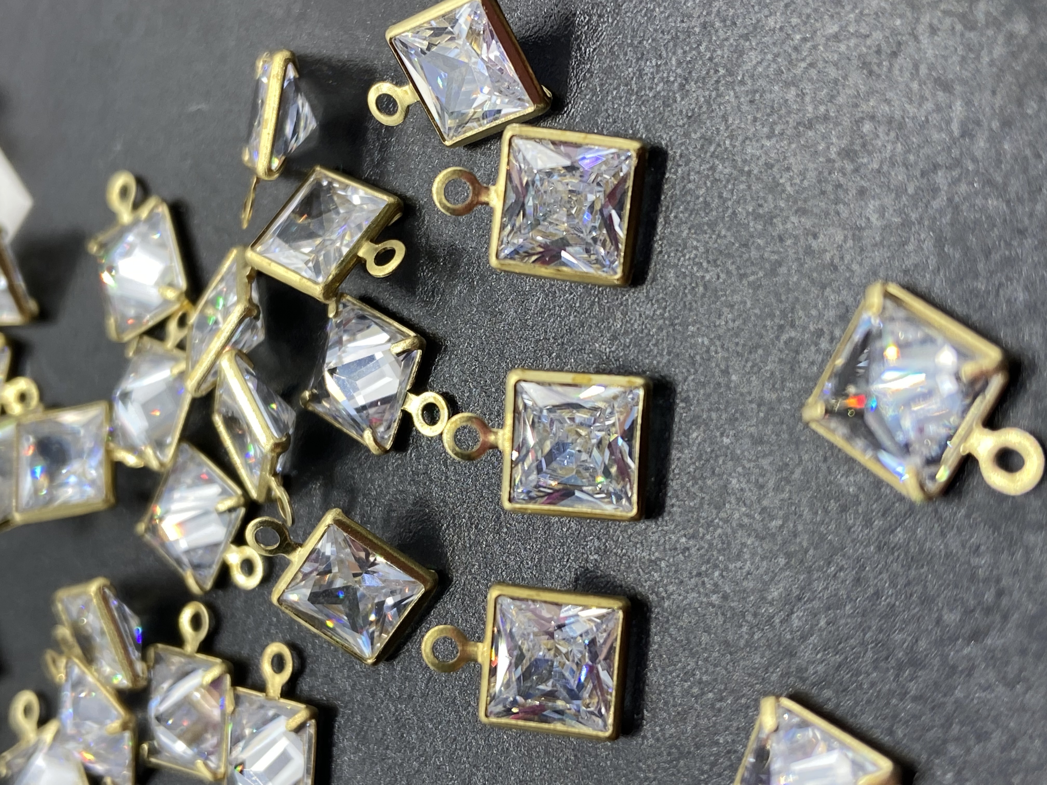 Square zircon claw copper accessories, nail art accessories, wedding dress shoes and clothing DIY accessories Application Scenario