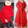 新年送礼大红围巾/冬季保暖围巾/纯色大红围巾产品图