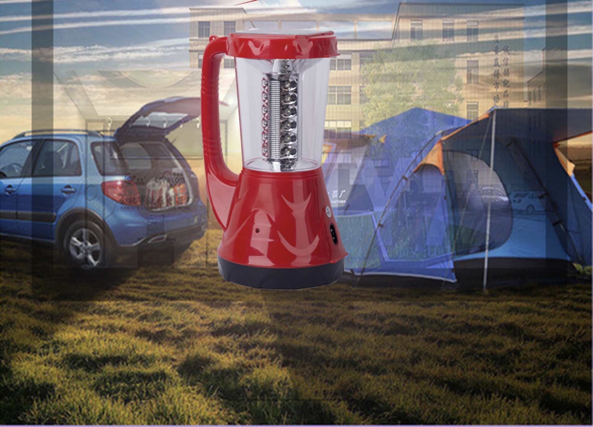 New outdoor portable lamps, LED camping lamps, solar-powered charging portable emergency lighting, horse lamps, camping tent lamps