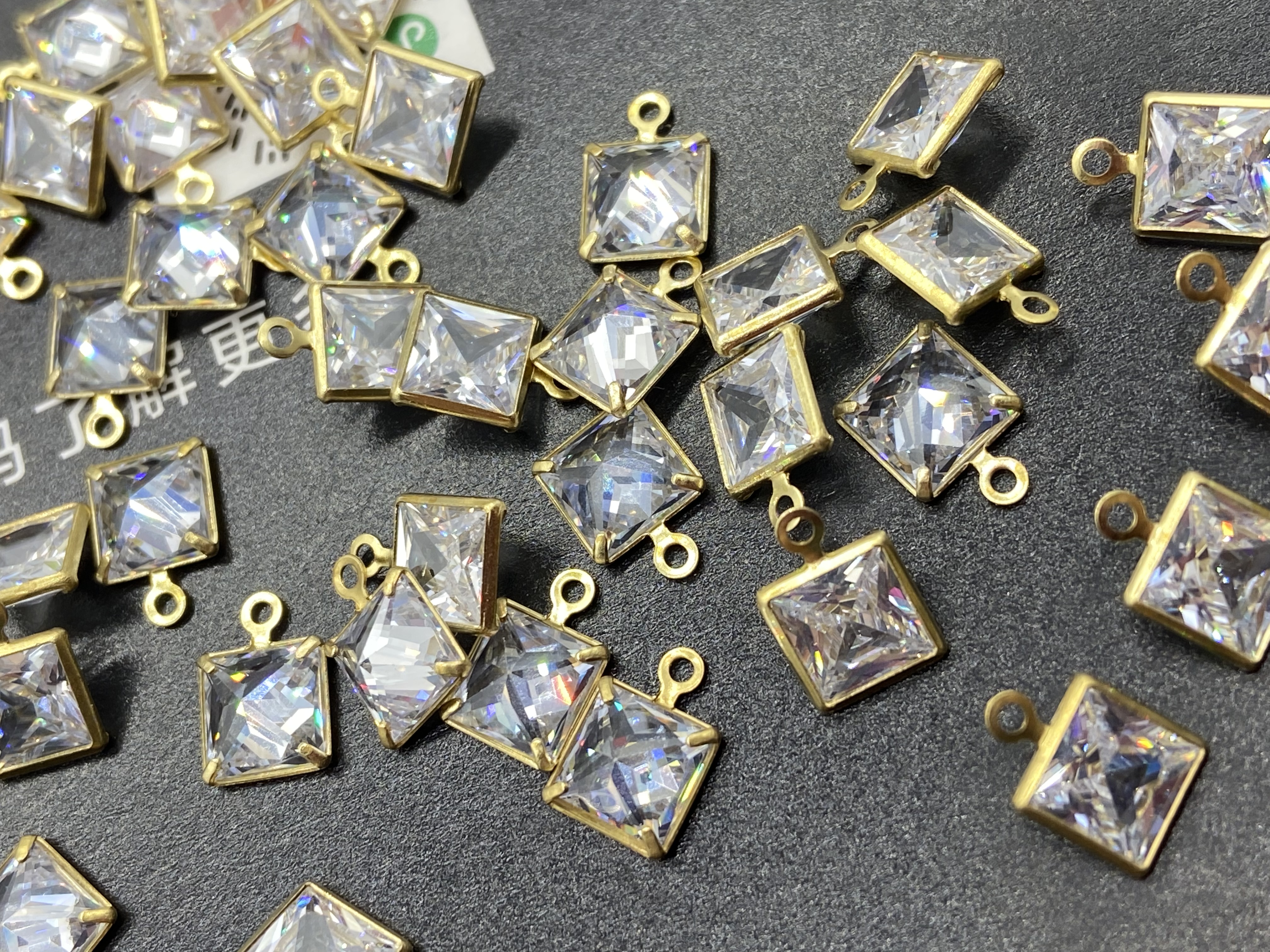 Square zircon claw copper accessories, nail art accessories, wedding dress shoes and clothing DIY accessories detail image 5