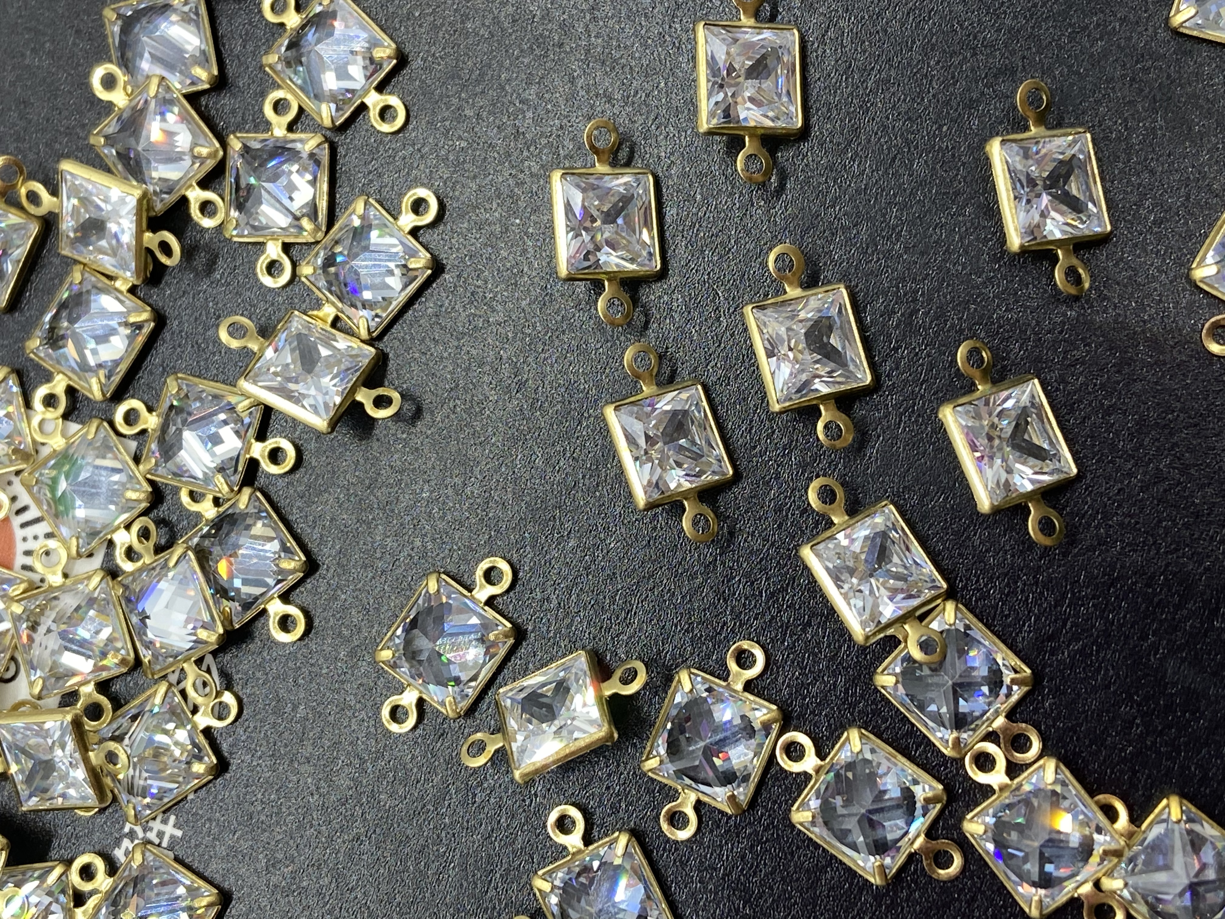Square zircon claw copper accessories, nail art accessories, wedding dress shoes and clothing DIY accessories detail image 3