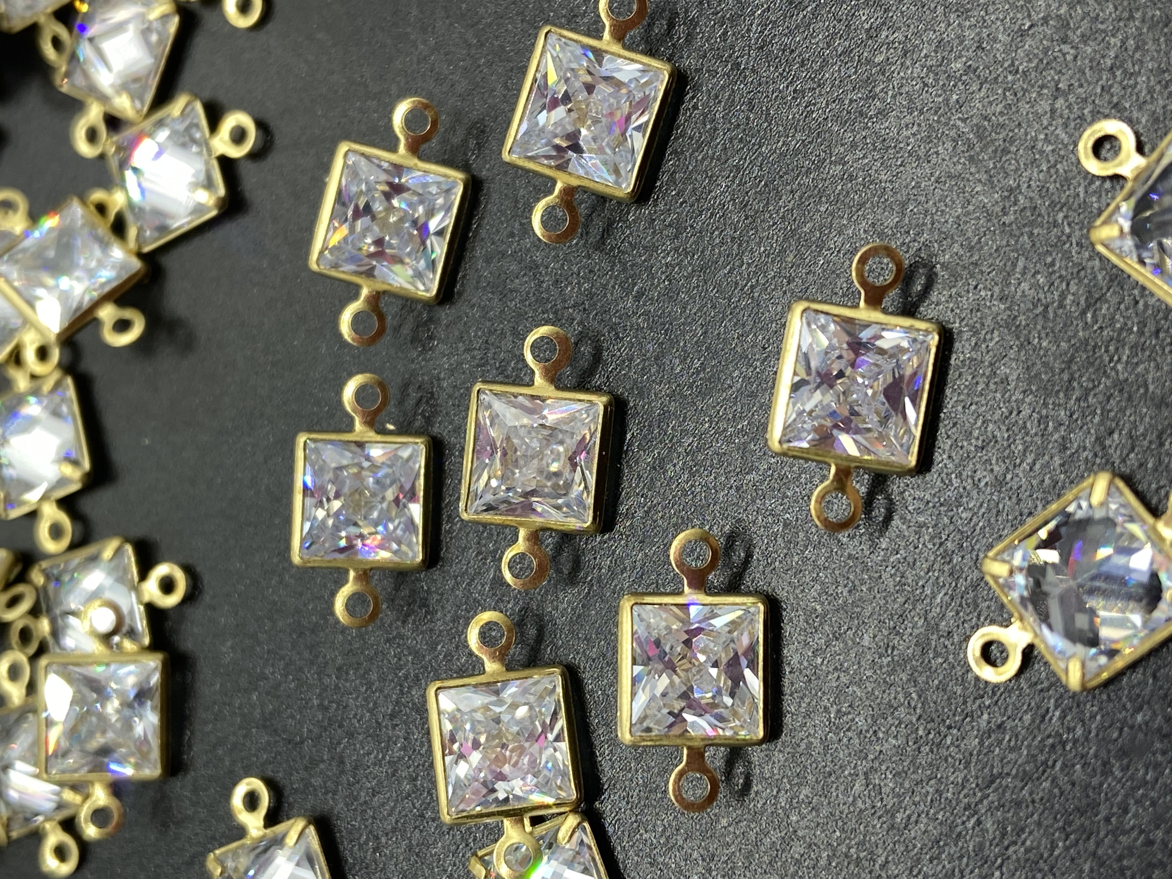 Square zircon claw copper accessories, nail art accessories, wedding dress shoes and clothing DIY accessories detail image 2