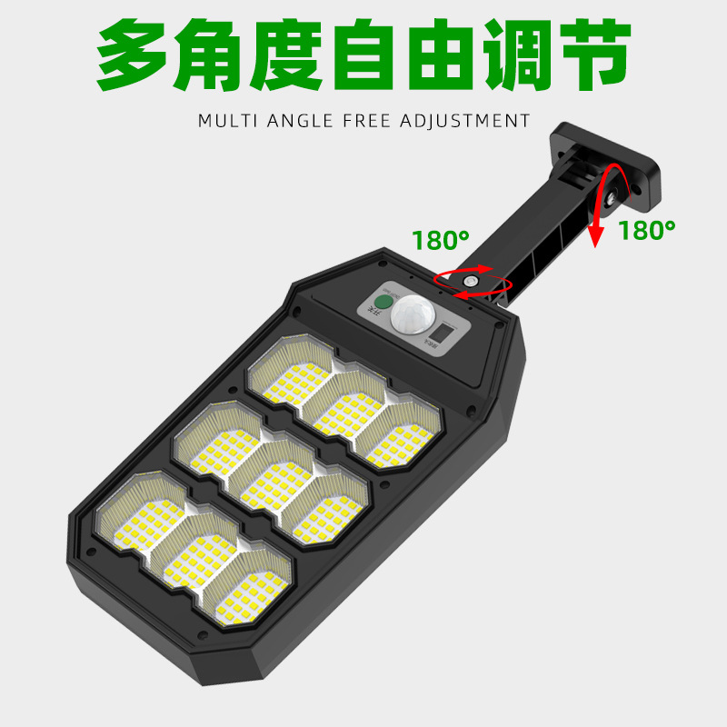 2021 new solar wall lamps, human-sensing outdoor garden lamps, waterproof fence lighting, household small street lamps Specification image