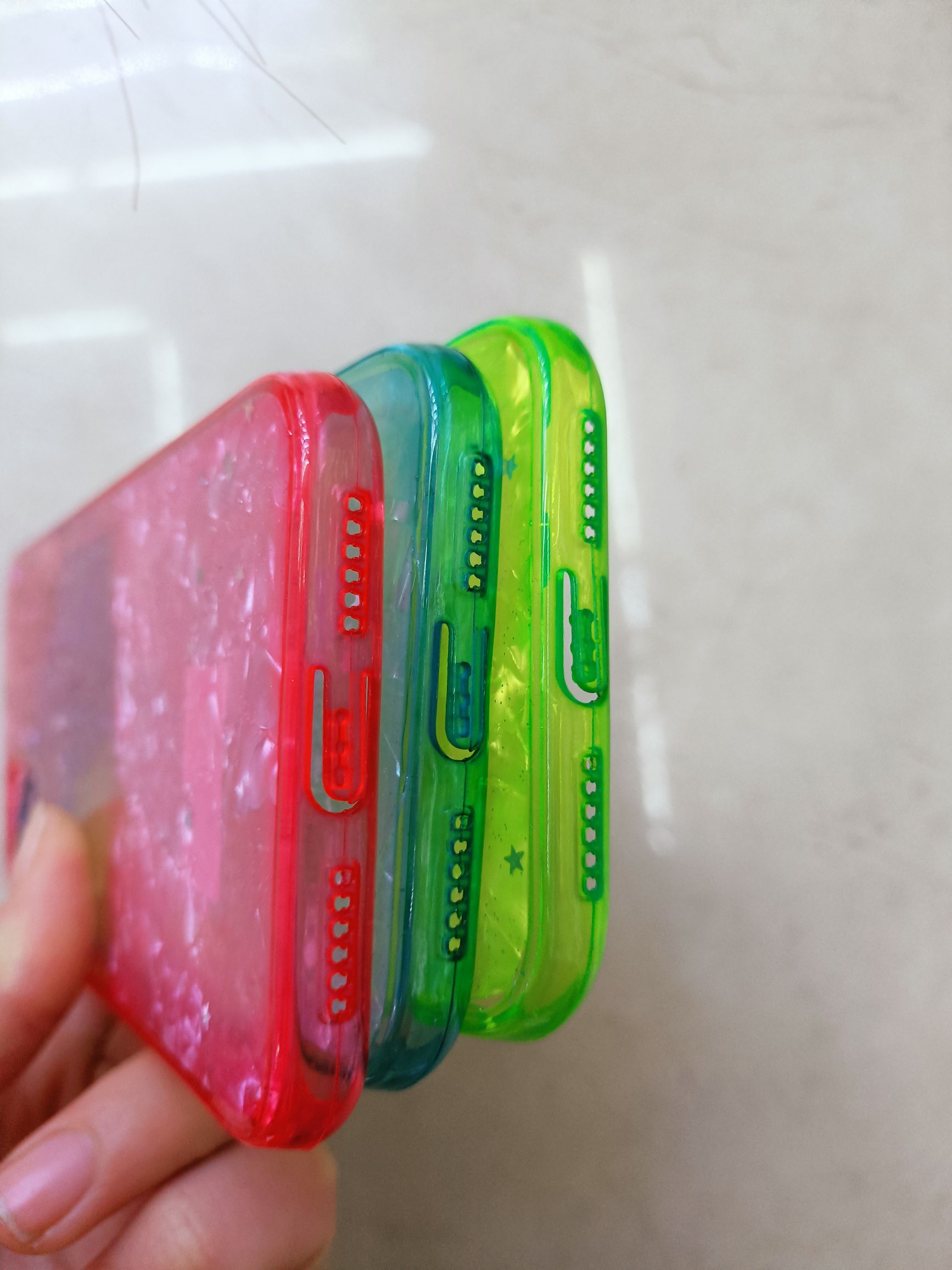 Shell-textured drip tape anti-clogging hole phone case details Picture