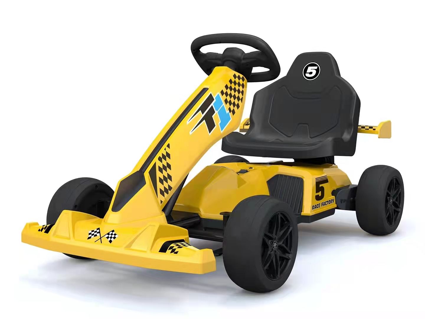 新款儿童电动卡丁车汽车 遥控双驱电动车 儿童汽车可坐人宝宝玩具车详情图5