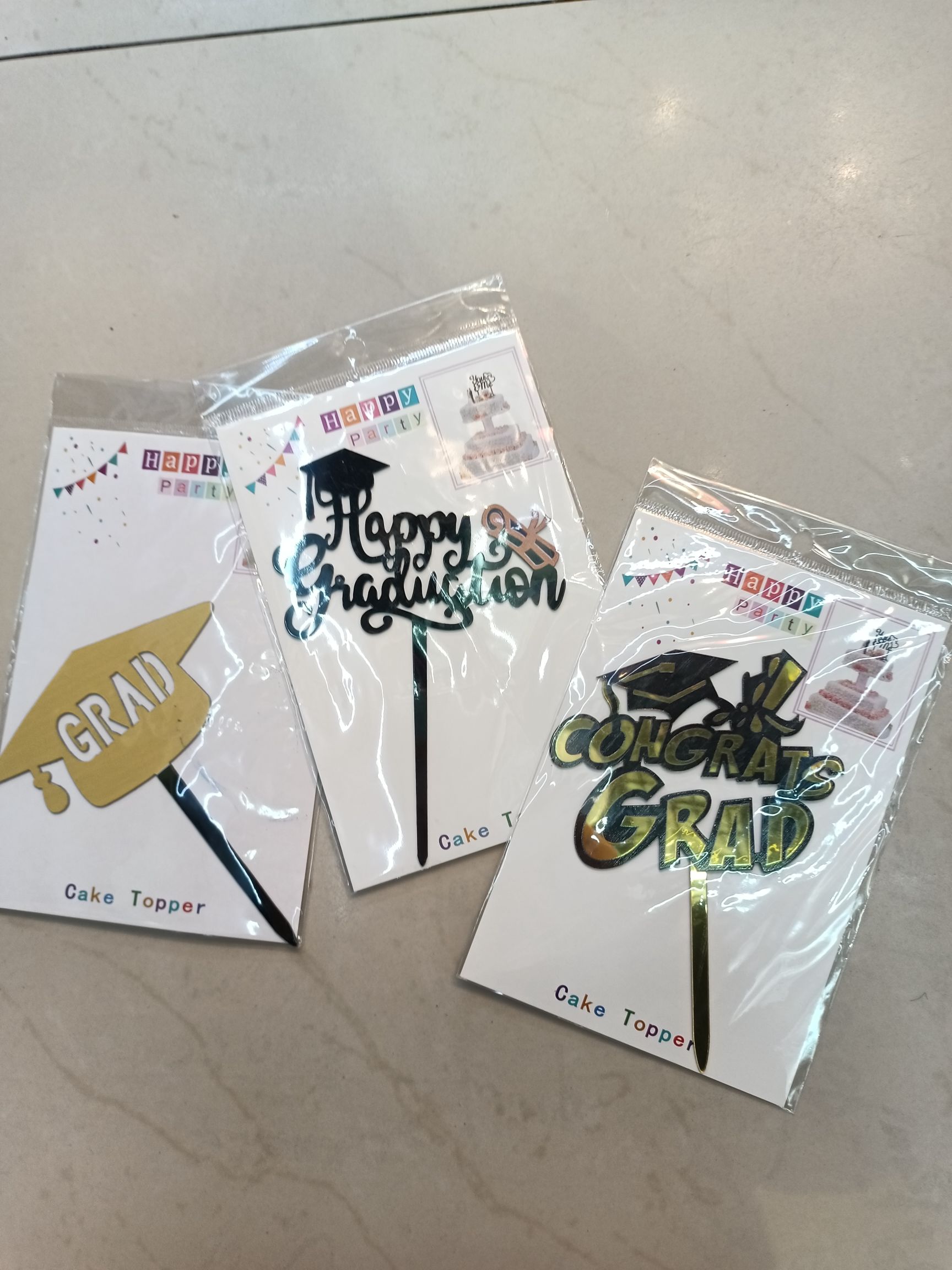 Decoración de la torta ideas metal insertar fiesta de cumpleaños insertar boda boda fiesta de boda insertar graduación feliz graduación insertar aniversario insertar cake topper Specification image