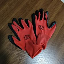 厂家批发加厚皱纹手套乳胶尼龙使用灵活工人劳保防护手套