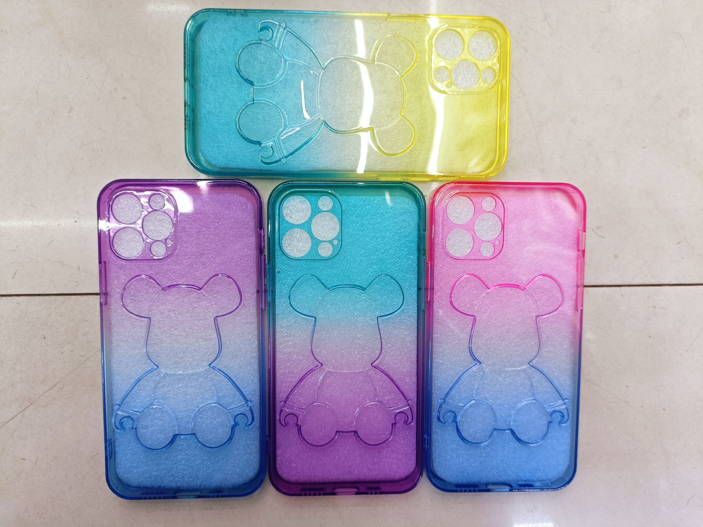 Material oso colorido tpu teléfono caso protector detail image 11