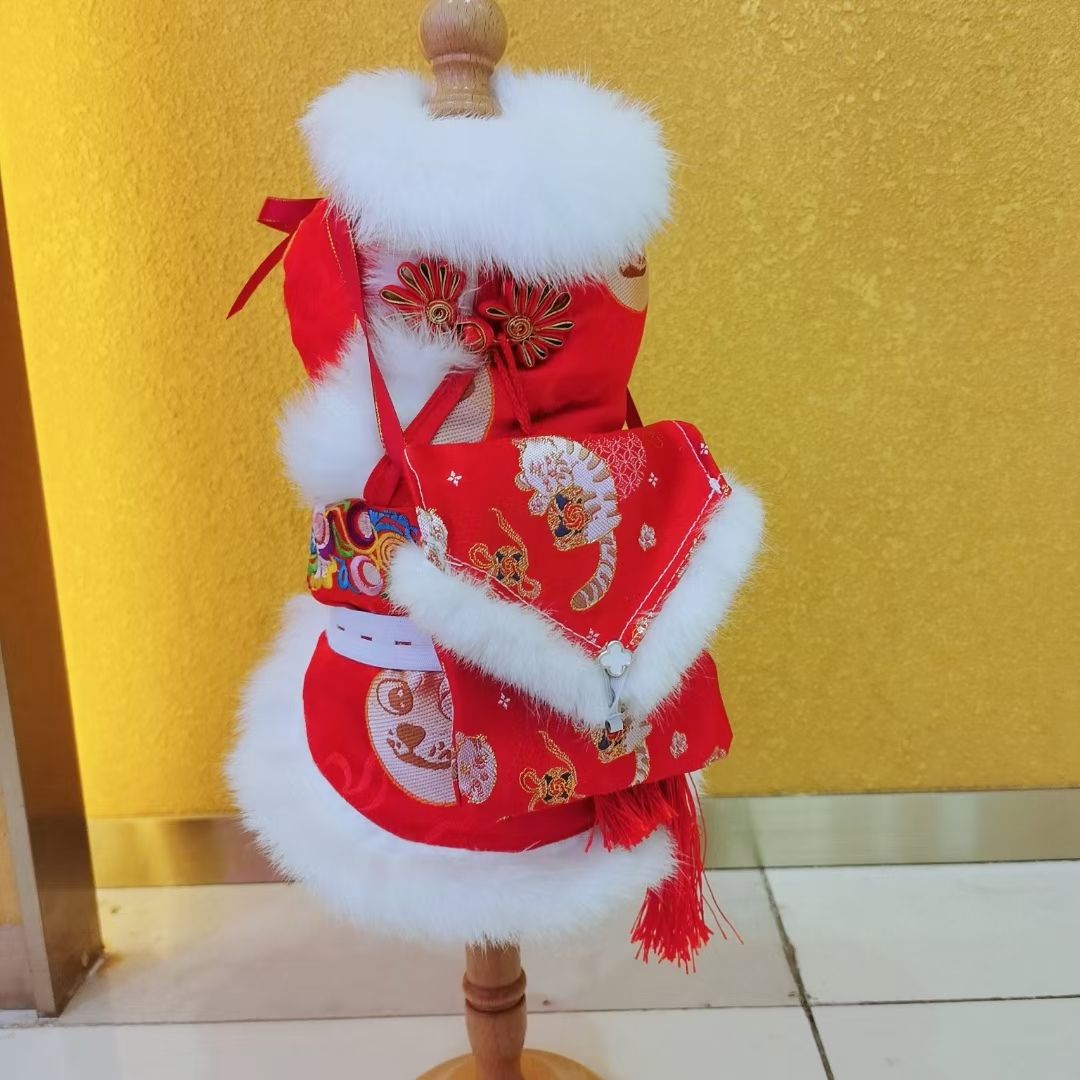 宠物用品！爱宠旗袍专场来啦！超多新年礼服每款都是超新颖高端上档次！详情图3