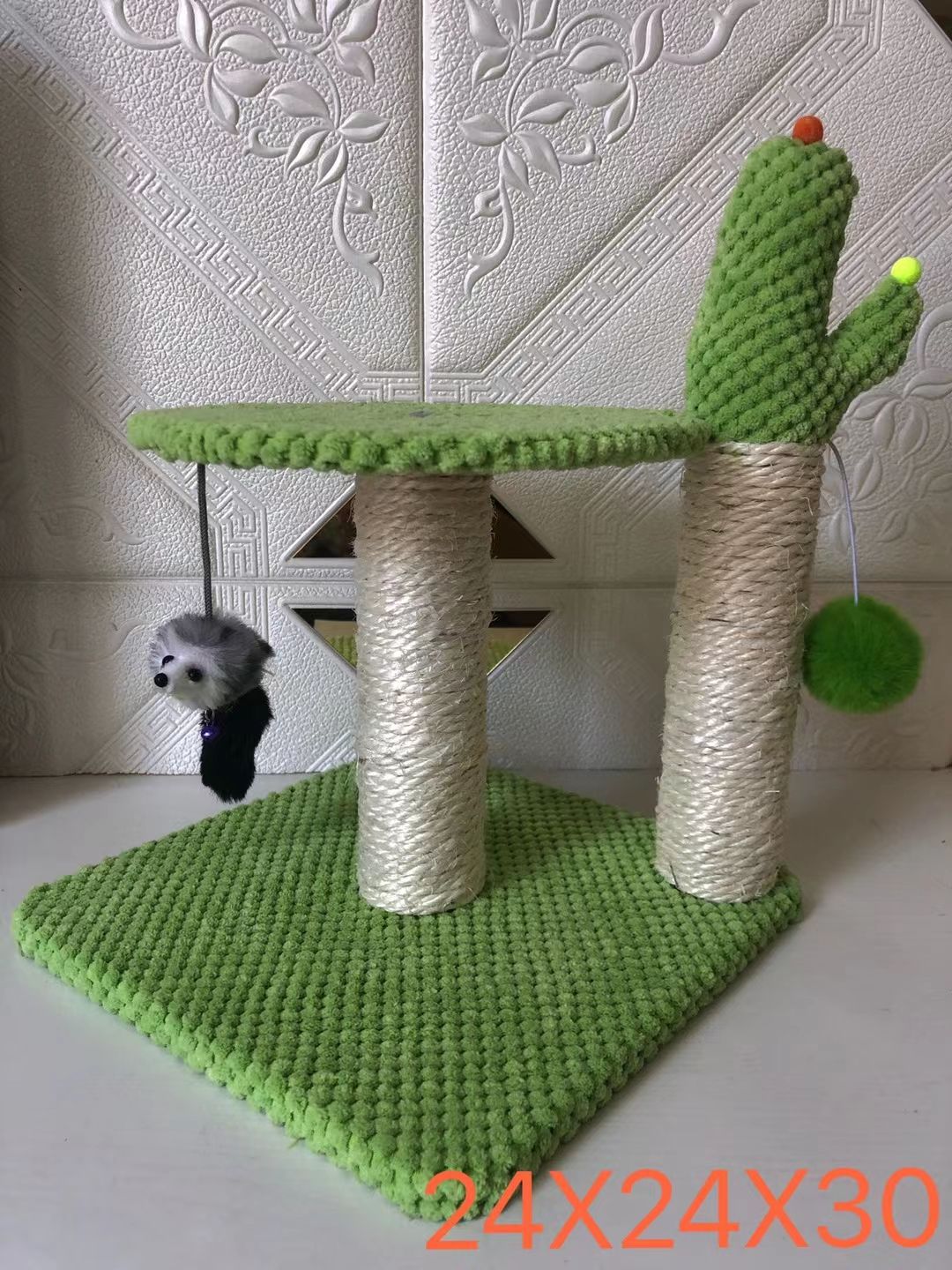 宠物用品！爱宠玩具，新款招财手猫抓柱、爬架。详情9