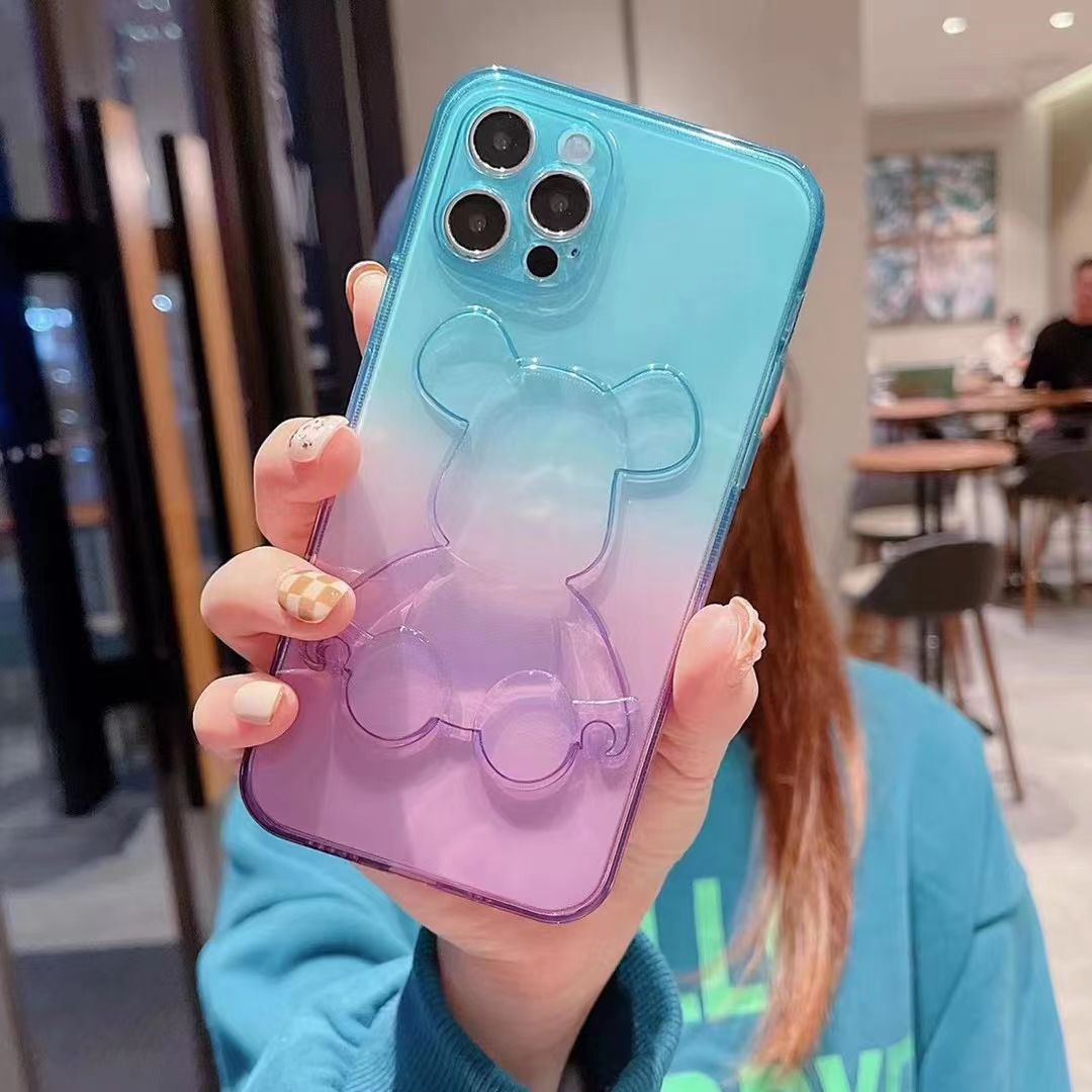 Material oso colorido tpu teléfono caso protector