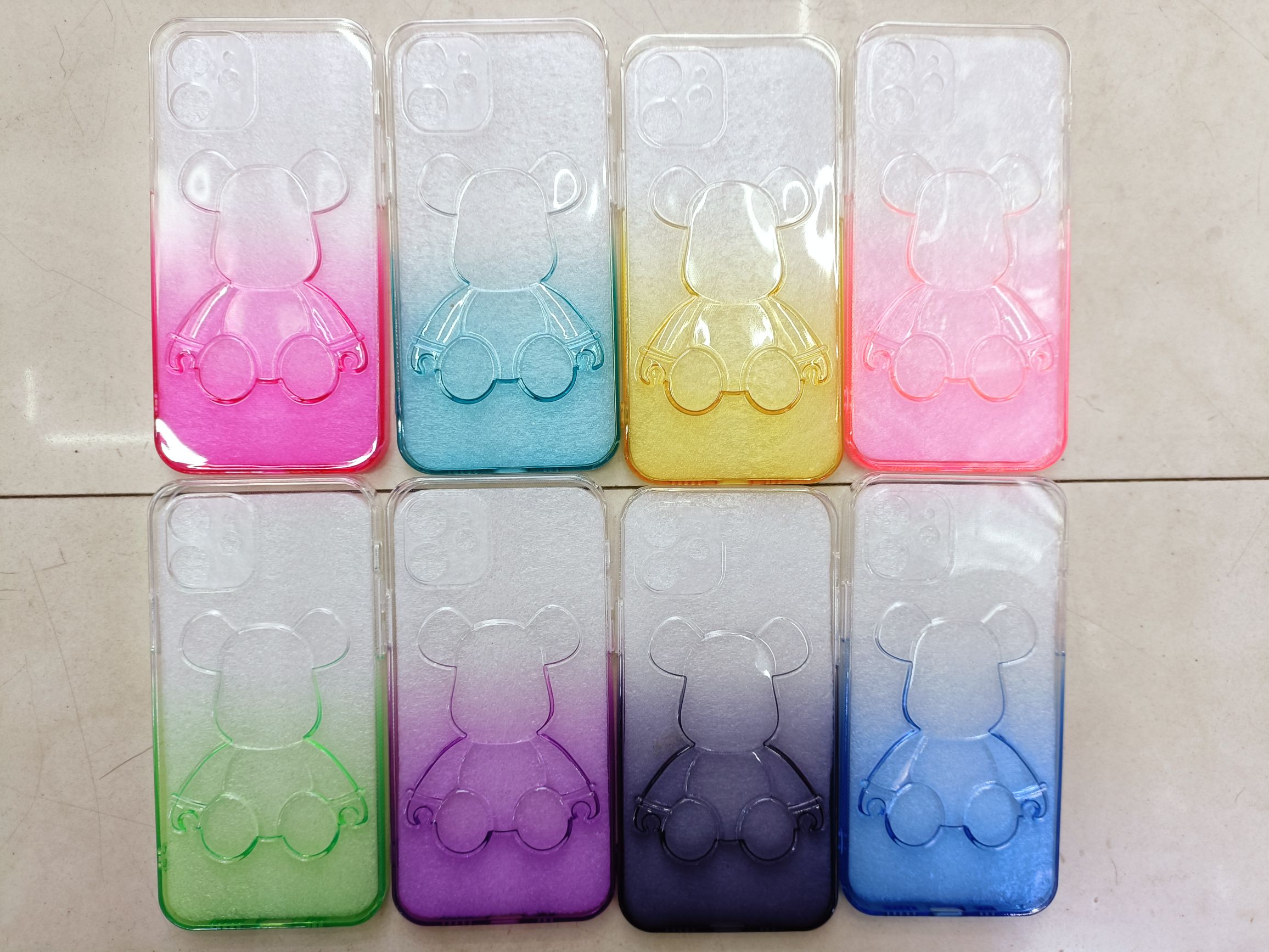 Material oso colorido tpu teléfono caso protector detail image 12