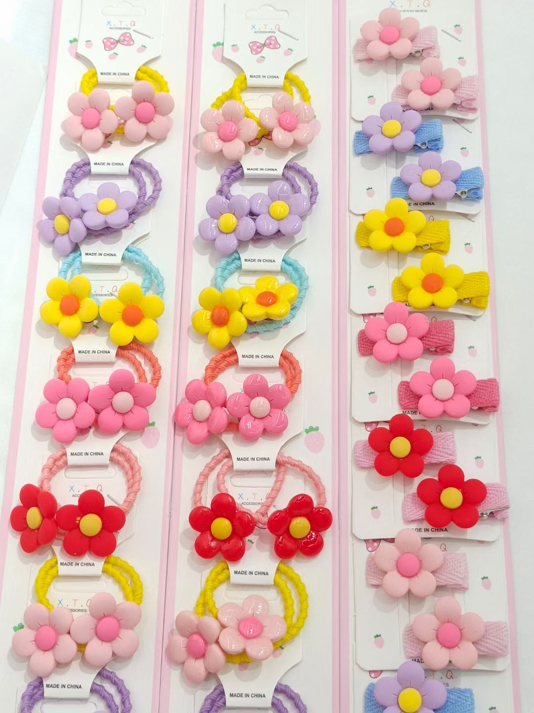 小淘气001小花皮筋 压夹水果皮筋压夹款式可以混搭