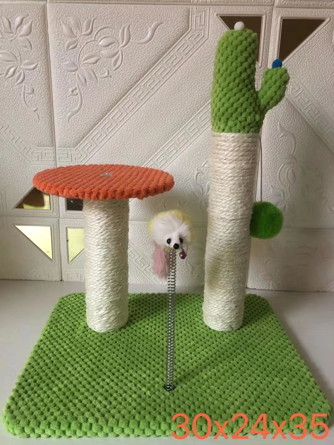 宠物用品！爱宠玩具，新款招财手猫抓柱、爬架。详情11