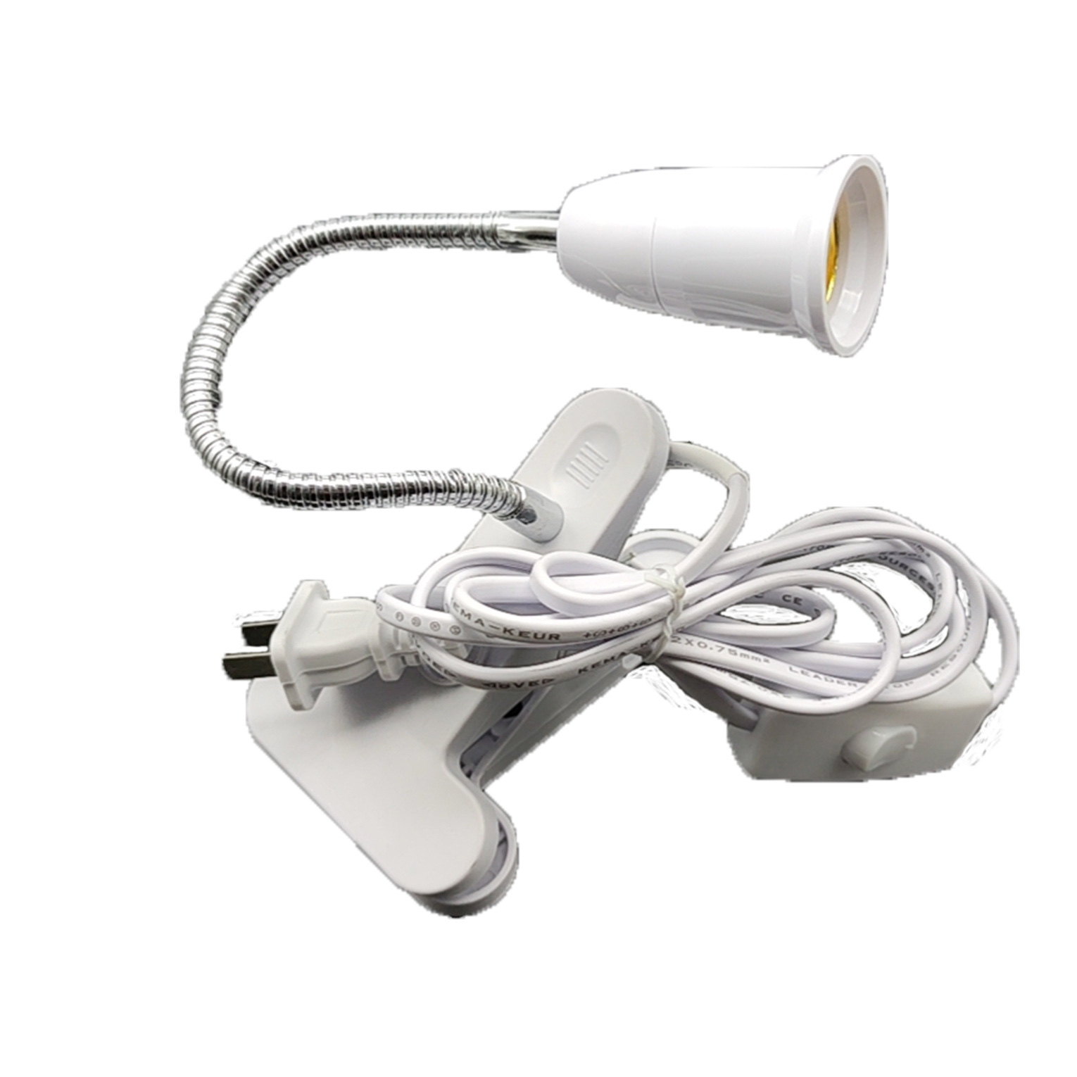 led with switch conversion lamp holder E27 wall-mounted screw-type lamp head led long lamp head mobile lamp holder Item Picture