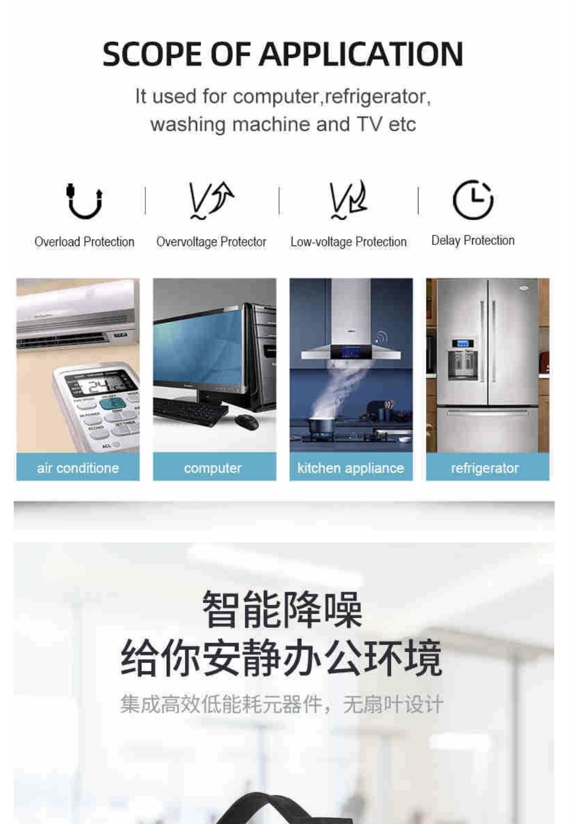 厂家定制LOGO电压优品国外家用型数显稳压器SVR-1000KVA详情图5