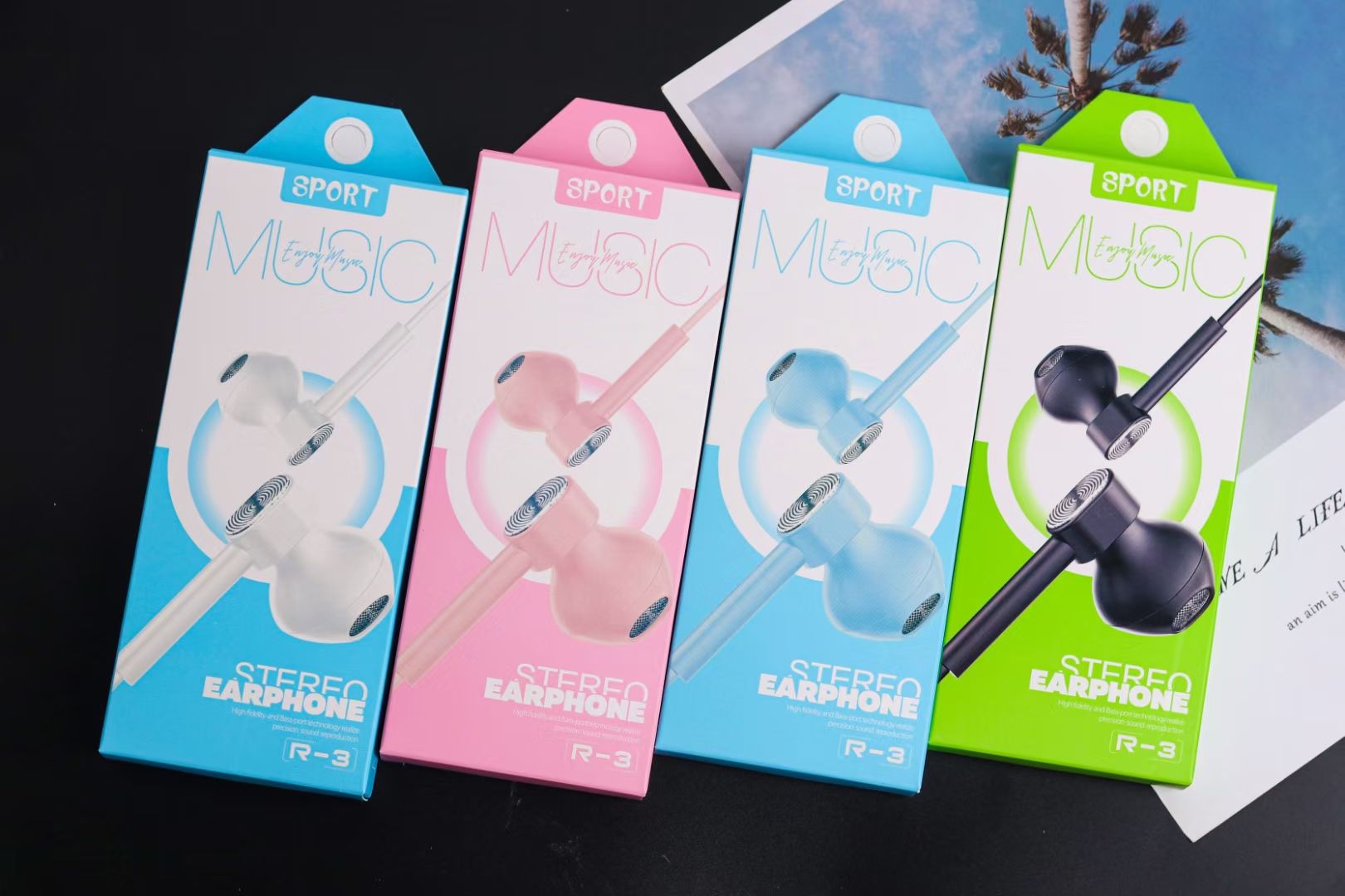 Sogo marca auriculares de teléfono móvil en el oído auriculares de macs MP3 auriculares con cable auriculares pequeños moda creativa boutique details Picture