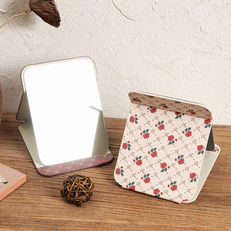 Small PU makeup mirror HZJ-610 detail image 2