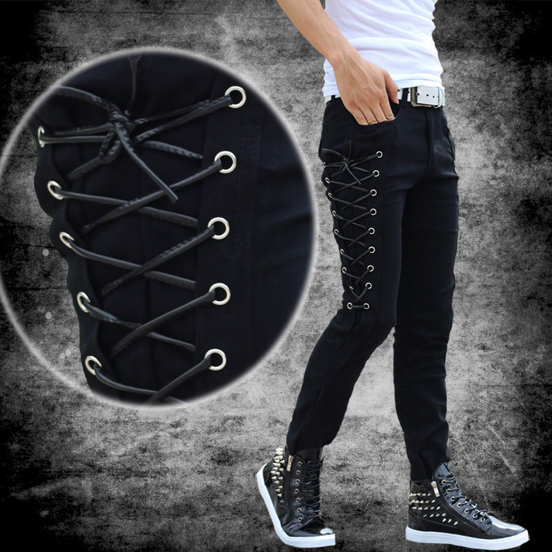 Pantalones hombre estudiante versión coreana slim fit pantalones de pie pequeños pantalones casuales de verano de los hombres de moda zip white leggings pantalones de carga de los hombres detail image 7
