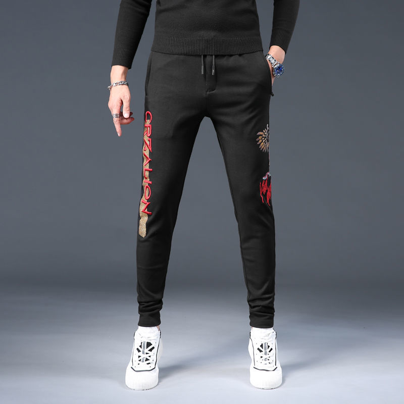 Pantalón de terciopelo cordura hombre marca de moda pantalones casuales engrosados tendencia otoño invierno 2022 slim fit bundles pie stripe pantalón detail image 8