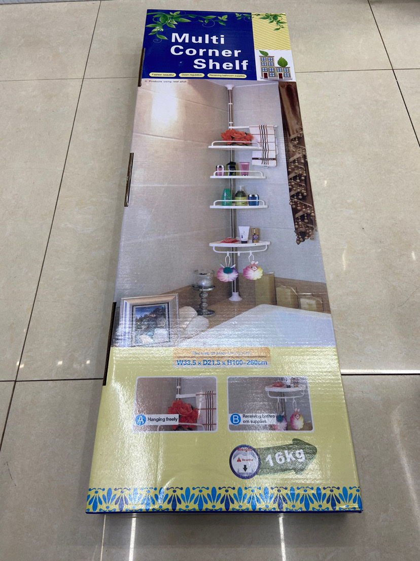 Bathroom triangular shelving unit