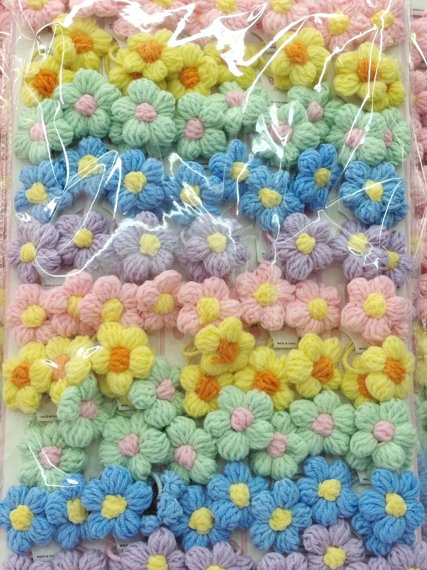 小淘气059毛线皮筋压夹颜色混搭款式也可以混搭