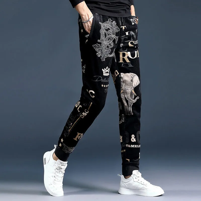 Pantalón de terciopelo cordura hombre marca de moda pantalones casuales engrosados tendencia otoño invierno 2022 slim fit bundles pie stripe pantalón detail image 9
