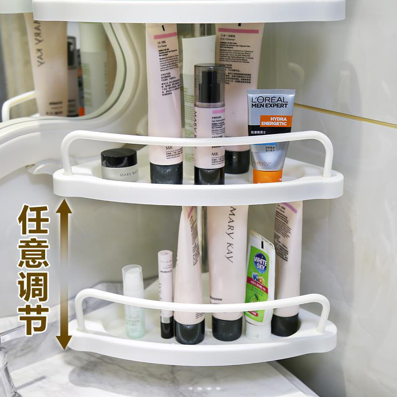 Bathroom triangular shelving unit Application Scenario