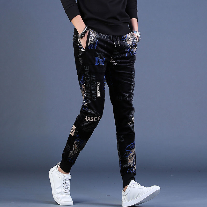 Pantalón de terciopelo cordura hombre marca de moda pantalones casuales engrosados tendencia otoño invierno 2022 slim fit bundles pie stripe pantalón detail image 15