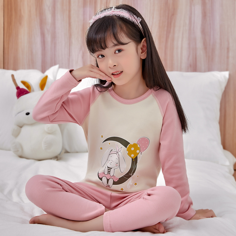 舒绒彩棉加厚儿童保暖内衣套装 产品图
