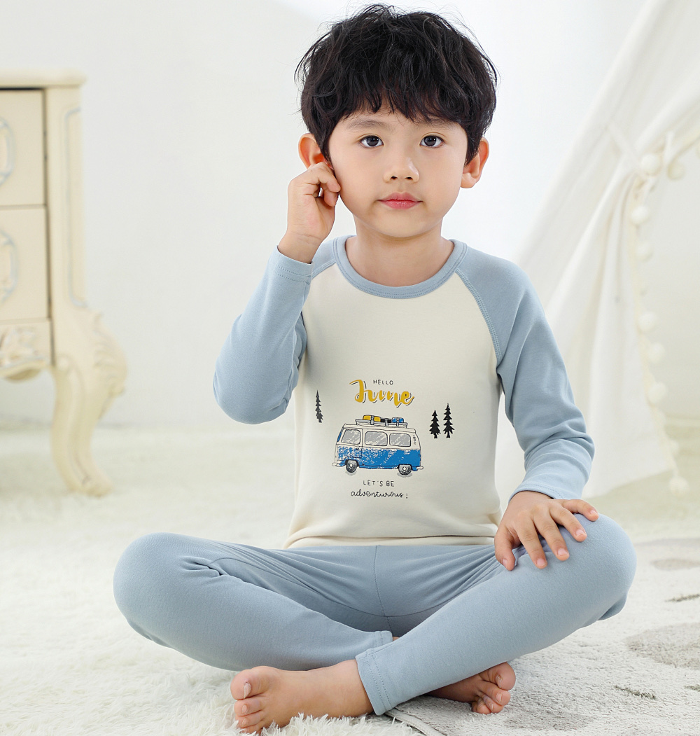儿童内衣套装 8060 舒绒棉男童加厚秋衣秋裤款中大童宝宝保暖内衣