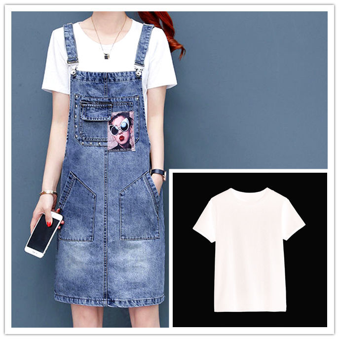 2022新潮女士牛仔背带裙详情图1