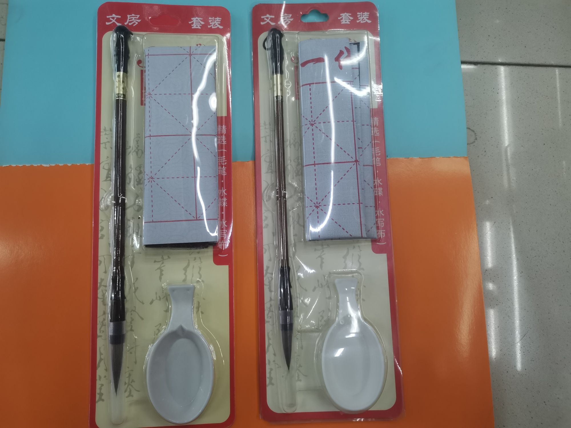 毛笔水写布3件套书法工具学生培训国画文房四宝套装厂家批发国潮