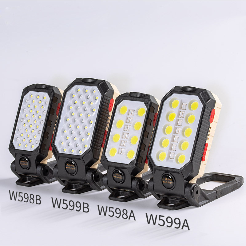 New cross-border COB work light, USB charging, multi-functional folding maintenance work light, magnetic LED flashlight details Picture