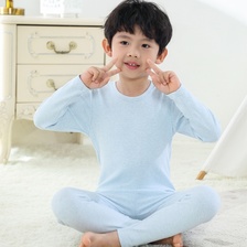 韩版舒绒彩棉加厚保暖儿童内衣套装8057 宝宝棉毛衫 男童童装