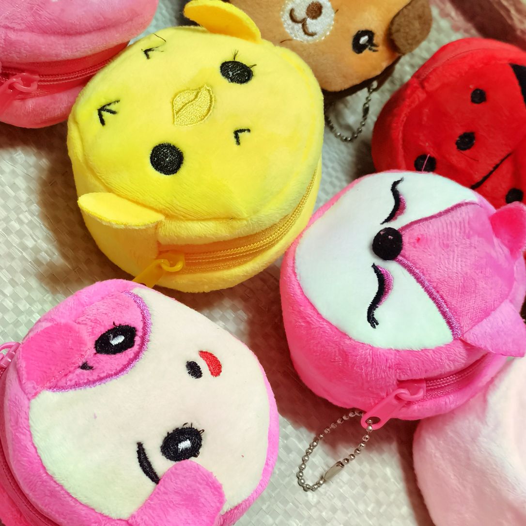 毛绒零钱包立体加厚卡通钱包拉链小包钥匙扣挂件毛绒零钱包儿童零钱包卡通刺绣硬币包详情图7