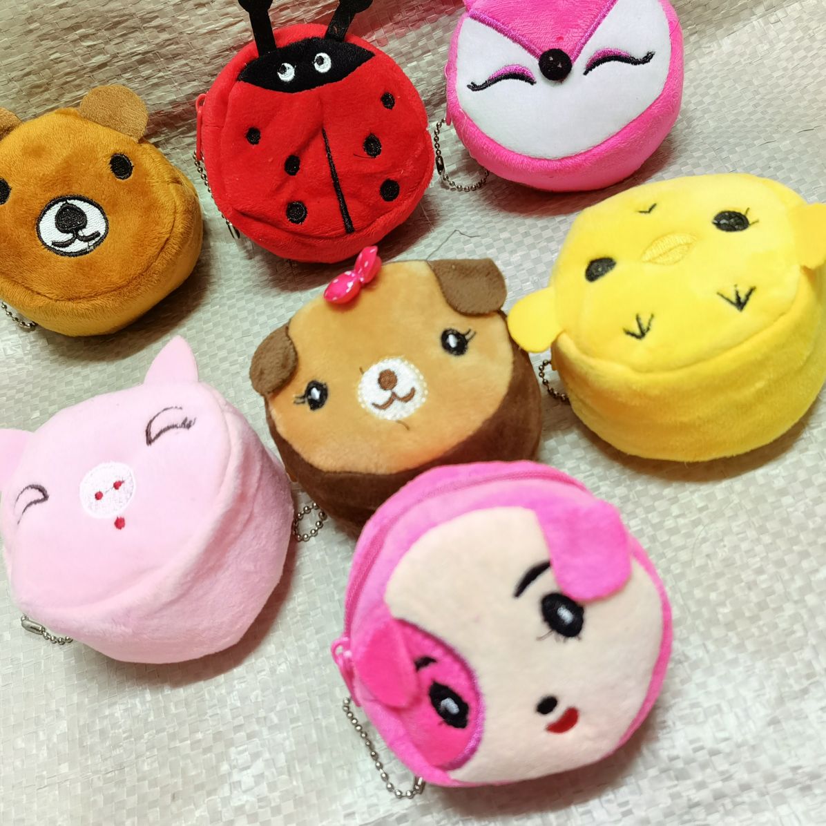 毛绒零钱包立体加厚卡通钱包拉链小包钥匙扣挂件毛绒零钱包儿童零钱包卡通刺绣硬币包详情图6